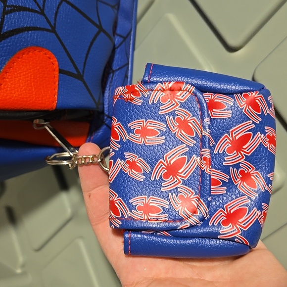 Marvel Spider-Man Bear 10 Inch Pleather Backpack w/ Coin Bag Offically Licensed - Picture 3 of 16